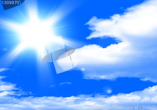 Image of sunny sky background