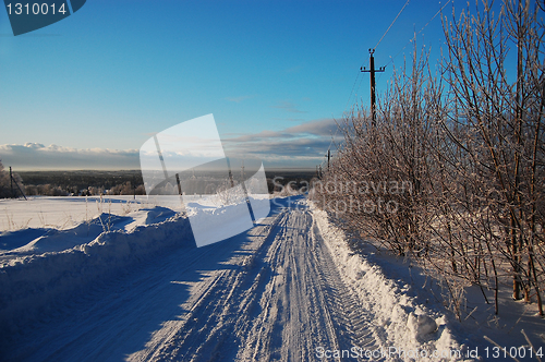 Image of Ice-glazed road