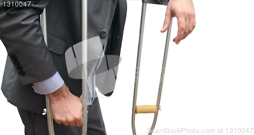 Image of business and crutches