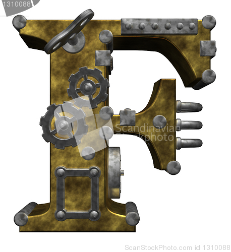 Image of steampunk letter f