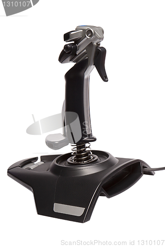 Image of joystick for aircraft simulator