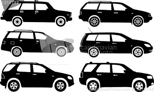 Image of Silhouette cars, vector