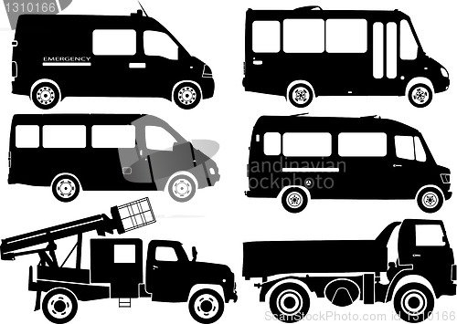 Image of Silhouette cars, vector