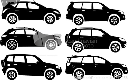 Image of Silhouette cars, vector