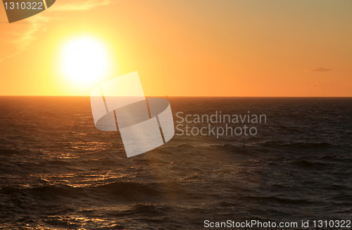 Image of Sundown by the ocean