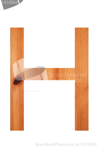 Image of wood alphabet H