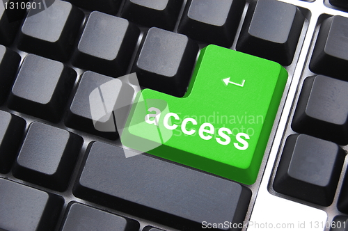 Image of green access button