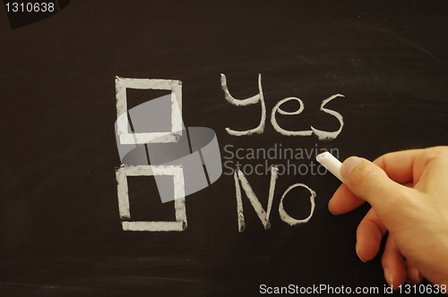 Image of vote yes or no