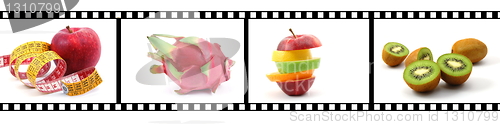 Image of film strip with fruit collection