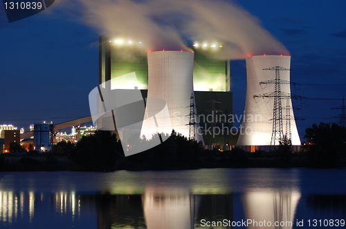 Image of industry at night