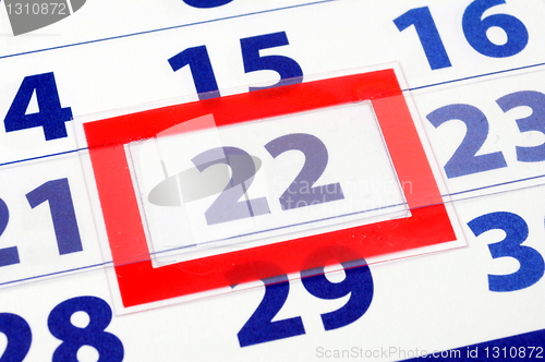 Image of 22 calendar day