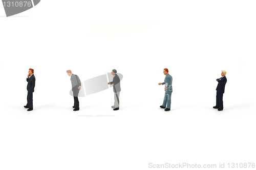 Image of business people on white background