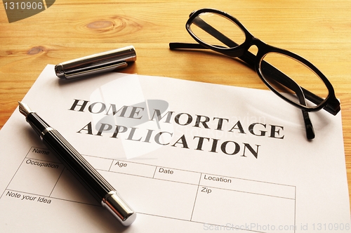 Image of home mortage application