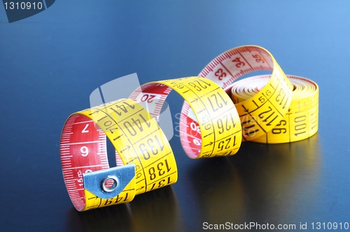 Image of measuring tape of the tailor