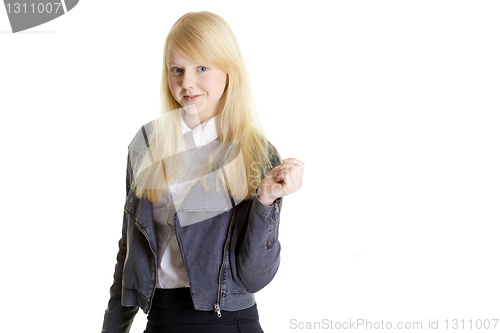 Image of Young playful blonde
