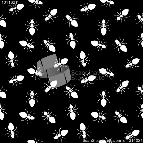 Image of Seamless texture - insects parasites on black