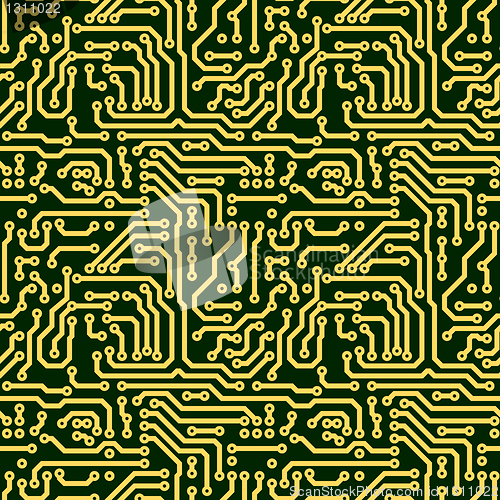 Image of Abstract seamless texture - circuit board