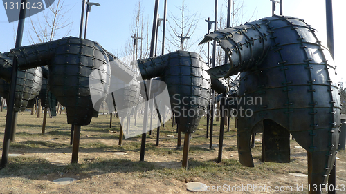 Image of Halberd and armor