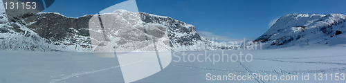 Image of Gjende lake by winter