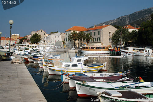 Image of harbor croatia EDITORIAL