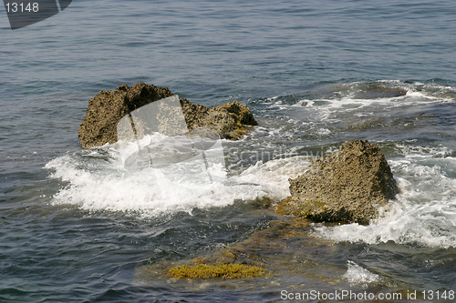 Image of Rocks and Shore of the Med