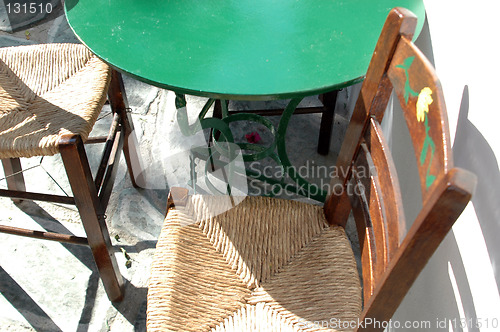 Image of greek island cafe