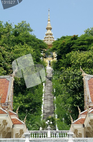 Image of Buddhist temple on hilltop