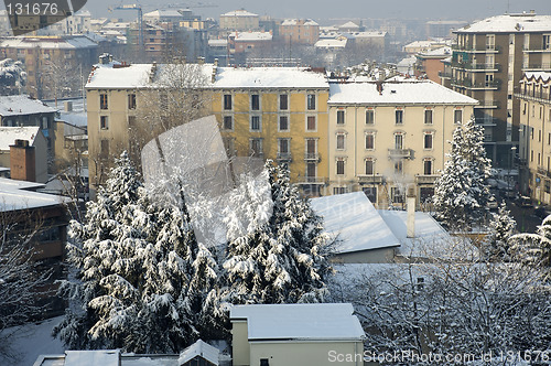 Image of milano with snow