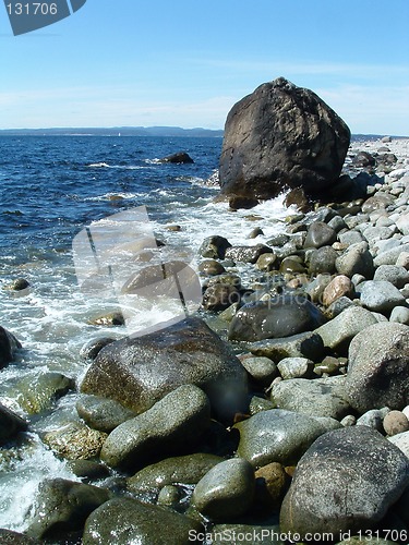 Image of Shoreline with a big stone