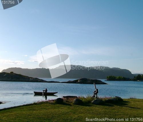 Image of Boat on fjord