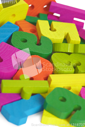 Image of Child toy wooden letters
