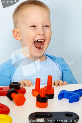 Image of Jubilant children with toys