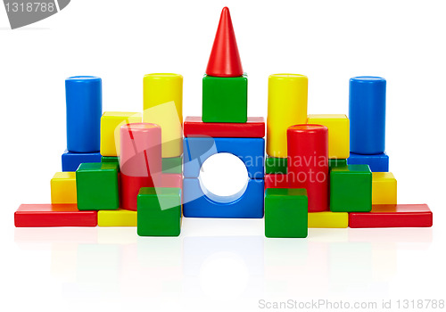 Image of Toy castle isolated on white background