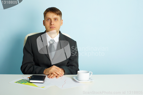 Image of Quiet business young man