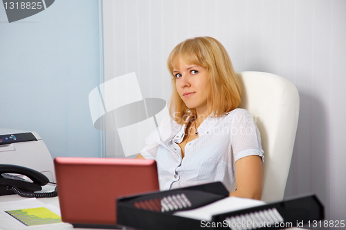 Image of Young secretary in office workplace