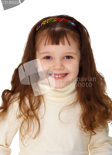 Image of Portrait of a smiling girl with long hair