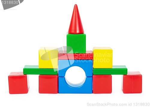 Image of Toy castle isolated on white
