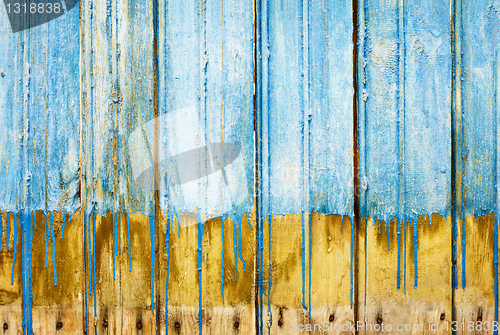 Image of Rotten boards with old paint background