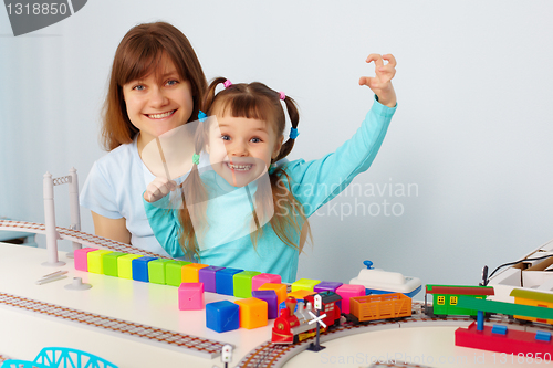 Image of Mother and daughter having fun