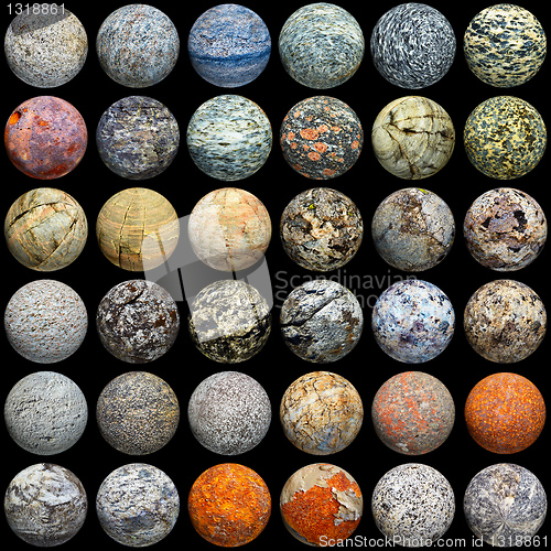 Image of Balls of different materials - seamless texture