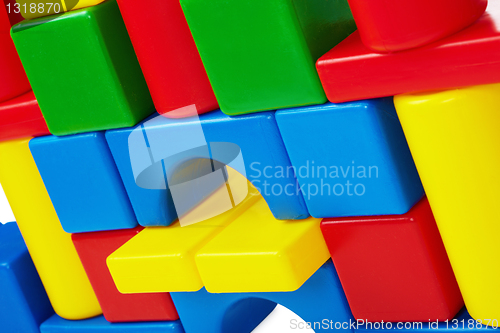 Image of Wall of toy castle closeup