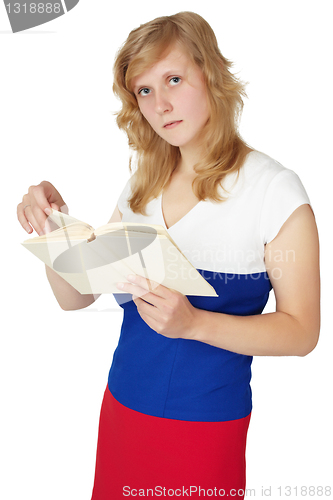 Image of Young girl reading a book