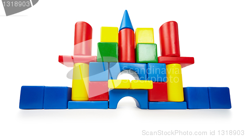 Image of Toy color castle on white