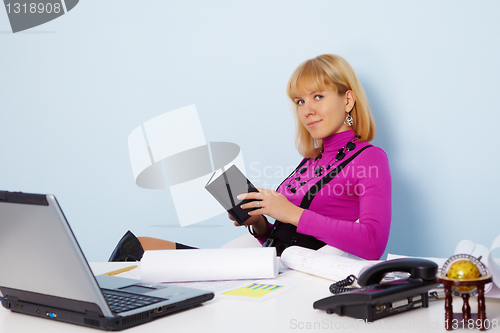 Image of Young attractive secretary