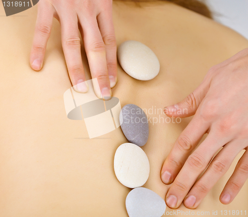 Image of Procedure with pebbles at spa