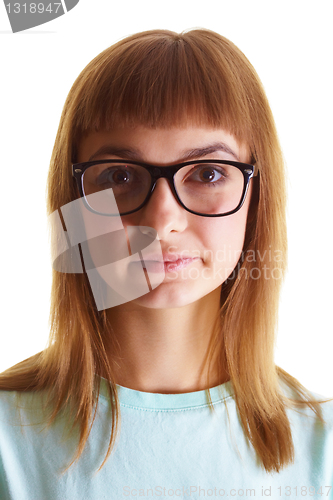 Image of the girl in the big glasses