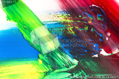 Image of paints on the white paper