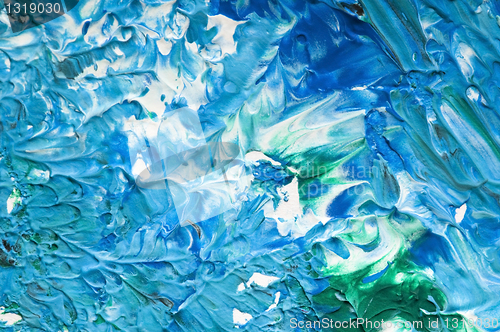 Image of paints on the white paper