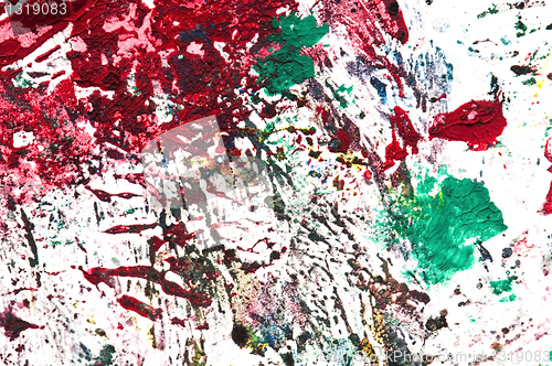 Image of paints on the white paper