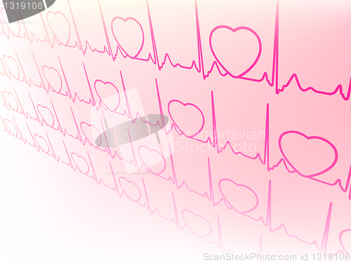 Image of Electrocardiogram, waveform from EKG test. EPS 8